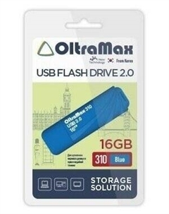 Флешка 16Gb USB 2.0 310 OM-16GB-310-Blue, синий (OM-16GB-310-Blue) Oltramax