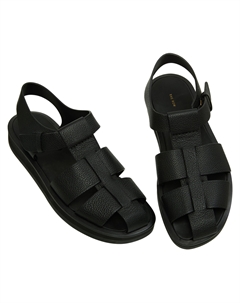 Черные сандалии из кожи The row