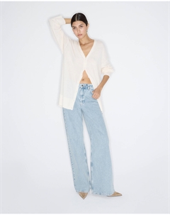 Кардиган тонкий из шерсти мериноса молочного цвета 2mood