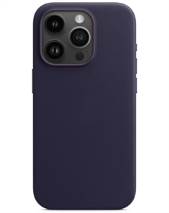 Чехол MagSafe для iPhone 15 Pro, кожа, пурпурный Moonfish