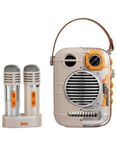 Акустика портативная Spark Pro + микрофон (2 шт), бежевый+оранжевый Divoom