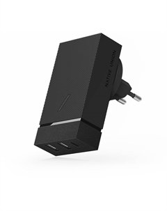 Сетевое зарядное устройство 45 Вт, 2 USB-A + USB-C, PD, черный Native union