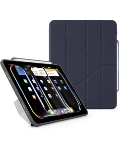Чехол для iPad Pro 13 (2024) Origami No3 Pencil Case, темно-синий Pipetto