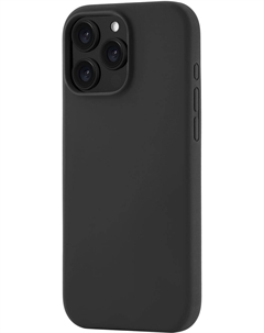 Чехол MagSafe для iPhone 16 Pro Max, силикон, soft-touch, черный Moonfish