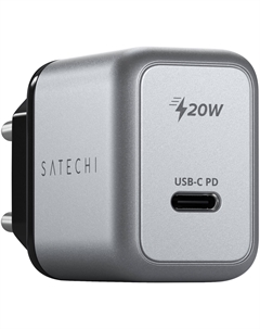 Сетевое зарядное устройство Wall Charger USB-C PD 20Вт, серый космос Satechi