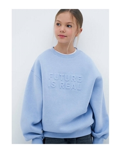 Свитшот с объёмным принтом для девочек, Голубой Ostin
