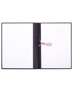 Папка для дипломных работ (без надписи), бумвинил, гребешки/сутаж, без бумаги, черная, (вместимость до 150 листов) Calligrata