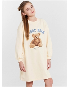 Платье для девочек бежевое с принтом Mark formelle