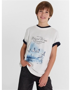 Футболка для мальчиков белая из коллекции Mark formelle