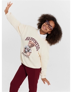 Свитшот для девочек кремовый с принтом Mark formelle