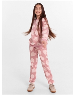 Брюки для девочек розовые с принтом Mark formelle