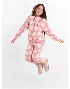 Свитшот для девочек розовый с принтом Mark formelle