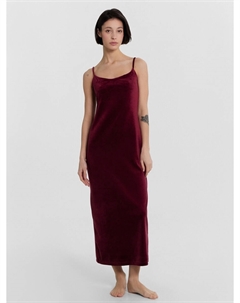 Платье домашнее женское велюровое бордовое Mark formelle