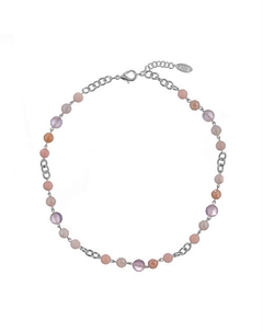 Колье, Monroe, авантюрин, жад, розовый кварц Lanzerotti