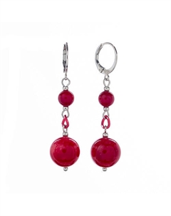 Серьги Crespino с кораллом Lanzerotti