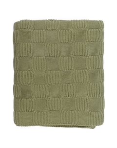 Плед из хлопка рельефной вязки Essential Tkano