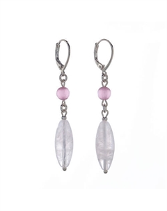 Серьги, Monroe, розовый кварц, кошачий глаз Lanzerotti