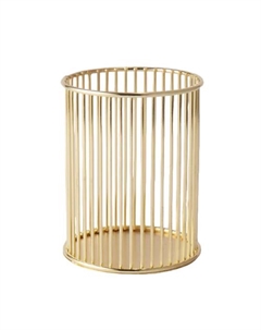 Органайзер подставка для хранения кистей для макияжа металл золото Chelay