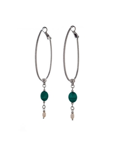 Серьги Crespino с малахитом и жемчугом Lanzerotti