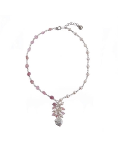 Колье, Monroe, с розовым кварцем и жемчугом Lanzerotti