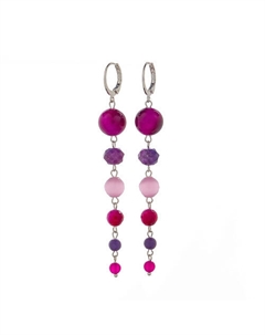 Серьги, Monroe, тигровый глаз, сугилит, фосфосидерит Lanzerotti