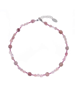 Колье, Monroe, с розовым кварцем и кристаллами Lanzerotti