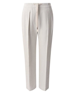 Брюки из хлопка и льна Brunello cucinelli
