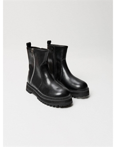 Кожаные ботинки на молнии для девочек Sela