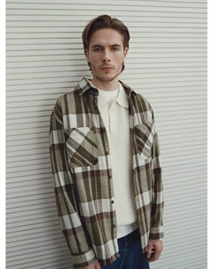 Рубашка в клетку из фланели Sela