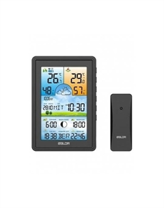 Метеостанция B0360WST2H2PR-V2 многофункцциональная беспроводная с цветным дисплеем, черный Baldr