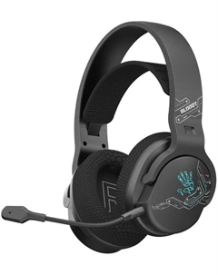 Наушники A4Tech Bloody GR370 черные, с микрофоном, мониторные, BT/Radio/3.5mm, оголовье (1993716) A4tech