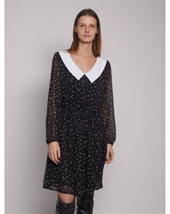 Шифоновое платье с акцентным воротником Zolla