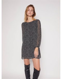 Шифоновое мини платье с длинным рукавом Zolla