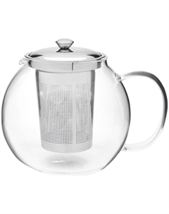 Чайник заварочный стеклянный с металлическим фильтром Perfect, 1000 мл (Sr0137) Servitta