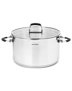 Кастрюля Terso, 2.5 литра, крышкой, ручками-трансформерами и носиком для слива (Sr0281) Servitta