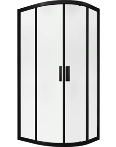 Душевой уголок Соренто 06 100х100 профиль черный, стекло прозрачное Terminus