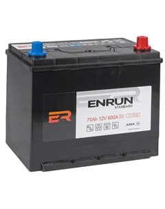 Автомобильный аккумулятор JIS Standart 75 Ач обратная полярность D26L Enrun