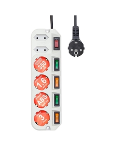 Сетевой фильтр Active ARG, 6-розеток, 1.6 м, белый (ARG-Б 1,6) Most