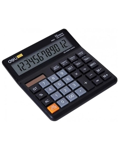 Калькулятор бухгалтерский EM01120, 12-разрядный, однострочный экран, черный (0) Deli