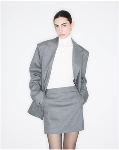 Юбка мини с карманами серого цвета 2mood