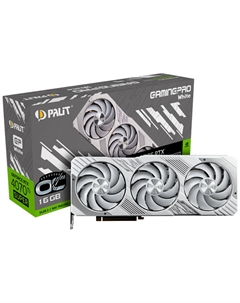 Видеокарта Palit GeForce RTX 4070 Ti SUPER GAMINGPRO WHITE OC 16GB (NED47TST19T2-1043W)