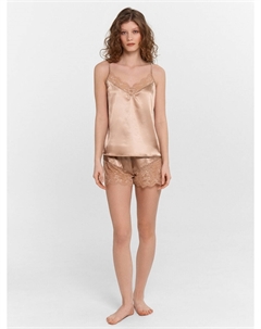Пижама женская бежевая с кружевом Mark formelle