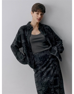 Рубашка оверсайз с принтом пейсли Sela