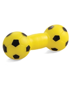 Игрушка для собак виниловая Гантель футбольная (13 см., В ассортименте) Триол