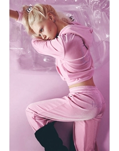 Толстовка велюровая с принтом из страз Befree