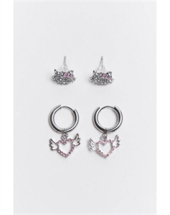 Набор серег со стразами (2 пары) Befree
