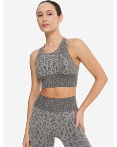 Топ бра спортивный HighFlow Yoga Seamless Longline, Серый Demix