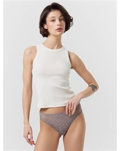 Трусы слипы женские серые из сеточки и кружева Mark formelle