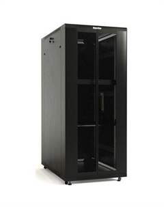 Шкаф серверный Hyperline TTBR-4281-DD-RAL9004 TTBR-4281-DD-RAL9004 напольный, перфорированная двустворчатая передняя дверь, 42U, 800x2055x1000 мм