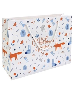 Пакет бумажный подарочный, Коллекция Fairy tale, животные, 36х26 см Be smart